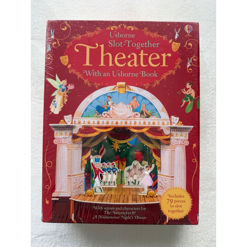 New Usborne Slot Together Theater w/Book 79 Piece Set Nutcracker Midsummer Night